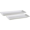 image:imageMikasa Delray Chip Resistant Set of 2 Platter Serving Tray 12 and 15 inch