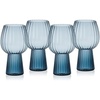 image:imageMikasa Phoebe Modern 19 Oz Optic Goblet Cups Tall Drinking Glasses Set of 4 Blue