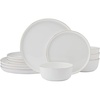 image:imageMikasa Samantha Gold Bone China Chip Resistant 12 Piece Dinnerware Set Servie for 4