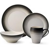 image:imageMikasa Swirl 4Piece Place Setting Service for 1 Ombre GraphiteOmbre Graphite