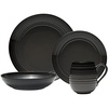 image:imageMikasa Swirl Coupe Black 4 Piece Place Setting Service For 1 Graphite Ombre
