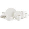 image:imageMikasa Swirl Ombre Grey 16 Piece Dinnerware Set Service for 4White