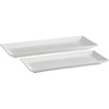 image:imageMikasa Trellis Chip Resistant Set of 2 Platter Serving Tray 12 and 15 inch
