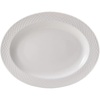 image:imageMikasa Trellis White Bone China Lightweight Chip Resistant Oval Serving Platter White