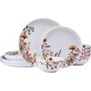 image:imageMikasa Wildflower Bliss 12 Piece Floral Bone China Durable Chip Resistant Lightweight Dinnerware Set Service for 4