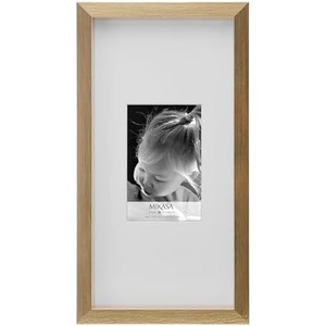 image:imageMikasa 13x16x15 Inch Wood Gallery Portrait Frame Displays one 12x14 Photo Without Mat or 8x10 Photo With Mat GoldGold