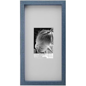 image:imageMikasa 13x16x15 Inch Wood Gallery Portrait Frame Displays one 12x14 Photo Without Mat or 8x10 Photo With Mat GoldNavy