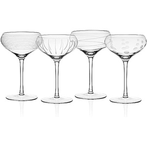image:imageMikasa Cheers Coupe Cocktail Champagne Glasses 15 ounce Set of 4 Clear