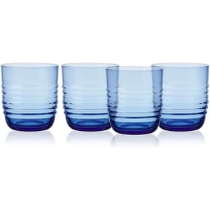 image:imageMikasa Ciara 14 Oz Double Old Fashioned Rocks Juice Water Beverage Cups Set of 4 Cobalt