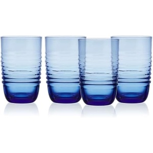 image:imageMikasa Ciara 18 Oz Highball Tall Juice Water Beverage Drinking Glasses Cups Set of 4 Cobalt