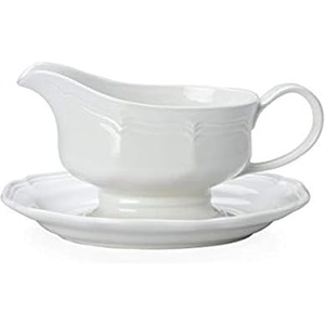 image:imageMikasa French Countryside Blue 2 Piece Gravy Boat Set White