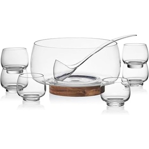 image:imageMikasa Glenwood Party Punch Bowl Set with Punch Cups and Ladle 8 PiecePunch Bowl Set