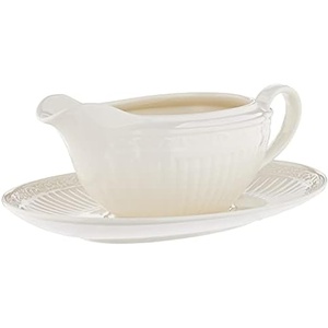 image:imageMikasa Italian Countryside Gravy Boat and Saucer Set White  DD900742