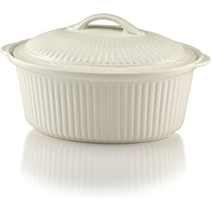 image:imageMikasa Italian Countryside Round Casserole Dish with Lid White 15Quart  DD900621