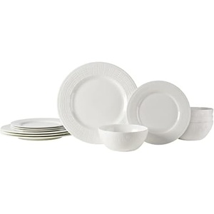 image:imageMikasa Patterson Vegan Bone China Chip Resistant 12 Piece Dinnerware Set Service for 4Ashlyn