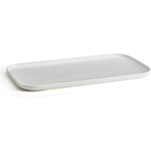 image:imageMikasa Samantha Oval Bone China Lightweight Chip Resisant Serving Tray 14 Inch WhiteRectangle Serve Tray