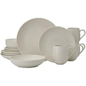 image:imageMikasa Swirl Coupe 16 Piece Dinnerware Set Service For 4 White