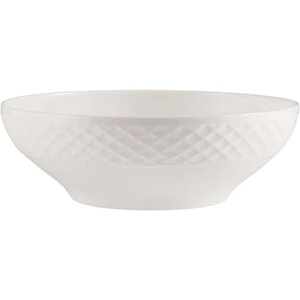 image:imageMikasa Trellis White Bone China Lightweight Chip Resistant Vegetable Serving Bowl White