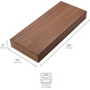 image:imageMikasa Chunky Shelf for Bedroom Living Room Bathroom Kitchen Nursery with Pole Mount 24Inch WhiteDark Brown