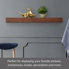 image:imageMikasa Chunky Shelf for Bedroom Living Room Bathroom Kitchen Nursery with Pole Mount 24Inch WhiteDark Brown