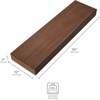 image:imageMikasa Chunky Shelf for Bedroom Living Room Bathroom Kitchen Nursery with Pole Mount 24Inch WhiteDark Brown