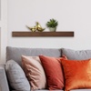 image:imageMikasa Chunky Shelf for Bedroom Living Room Bathroom Kitchen Nursery with Pole Mount 24Inch WhiteDark Brown