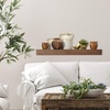 image:imageMikasa Chunky Shelf for Bedroom Living Room Bathroom Kitchen Nursery with Pole Mount 24Inch WhiteDark Brown