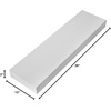image:imageMikasa Chunky Shelf for Bedroom Living Room Bathroom Kitchen Nursery with Pole Mount 24Inch WhiteWhite