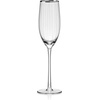 image:imageMikasa Cheers Bordeaux Wine Glass Set of 4 24 Ounce ClearPlatinum Rim Champagne Flute
