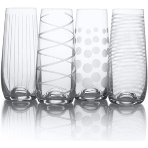 image:imageMikasa Cheers Bordeaux Wine Glass Set of 4 24 Ounce ClearStemless Flutes