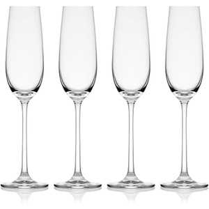 image:imageMikasa Lana Champagne Flutes Glasses Set of 4 825 Ounce ClearGlass Flute Champagne