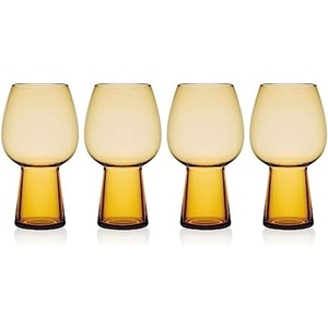 image:imageMikasa Phoebe Goblet Beer Beverage Glass Set of 4 AmberAmber