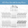 image:imageMikasa Bravo 1810 Stainless Steel 6Piece Serving Set  Serving Spoons Fork Pie Server Gravy Ladle  Polished Silverware Flatware Serveware65 Piece Set