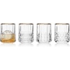 image:imageMikasa Carrick Gold Set of 4 Double Old Fashioned Whiskey Rocks Glasses 12 Ounce