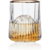 image:imageMikasa Carrick Gold Set of 4 Double Old Fashioned Whiskey Rocks Glasses 12 Ounce