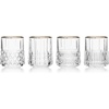image:imageMikasa Carrick Gold Set of 4 Double Old Fashioned Whiskey Rocks Glasses 12 Ounce