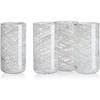 image:imageMikasa Color Swirl Grey Set of 4 Double Old Fashion Drinking Glasses 15 OunceWhite
