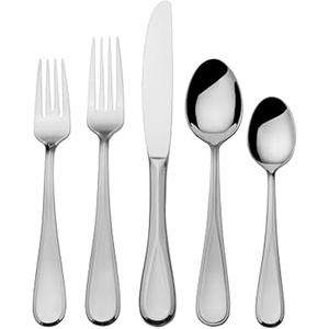 image:imageMikasa Bravo 1810 Stainless Steel 6Piece Serving Set  Serving Spoons Fork Pie Server Gravy Ladle  Polished Silverware Flatware Serveware52 Piece Set