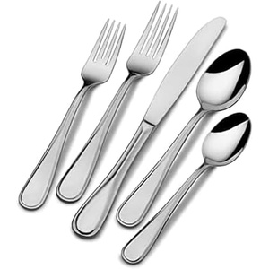 image:imageMikasa Bravo 1810 Stainless Steel 6Piece Serving Set  Serving Spoons Fork Pie Server Gravy Ladle  Polished Silverware Flatware Serveware65 Piece Set