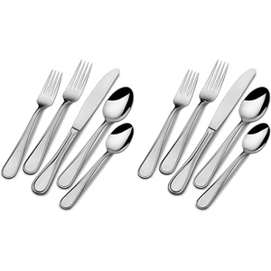 image:imageMikasa Bravo 1810 Stainless Steel 6Piece Serving Set  Serving Spoons Fork Pie Server Gravy Ladle  Polished Silverware Flatware Serveware65 Piece Set Pack of 2