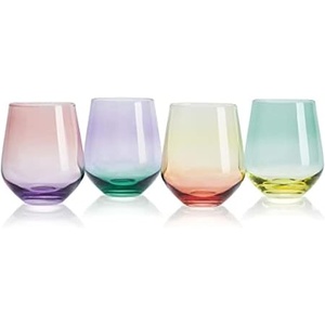 image:imageMikasa Chroma Set of 4 Stemless Wine Glasses 13 OunceStemless Wine Glasses