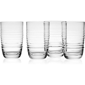 image:imageMikasa Ciara Smoke Set of 4 Stemless Wine Drinking Glasses 18 OunceClear