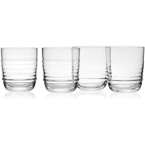 image:imageMikasa Ciara Smoke Set of 4 Stemless Wine Drinking Glasses 18 OunceClear Glass