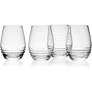 image:imageMikasa Ciara Smoke Set of 4 Stemless Wine Drinking Glasses 18 OunceGlass