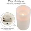 image:imageMikasa Real Wax Wavy Top Flameless Candles Exquisite White Battery Candles for Wedding Christmas Decorations and Everyday 3x8 Inch3x8