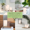 image:imageMikasa Real Wax Wavy Top Flameless Candles Exquisite White Battery Candles for Wedding Christmas Decorations and Everyday 3x8 Inch3x8