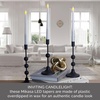 image:imageMikasa Real Wax Wavy Top Flameless Candles Exquisite White Battery Candles for Wedding Christmas Decorations and Everyday 3x8 InchSet of 4