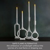image:imageMikasa Real Wax Wavy Top Flameless Candles Exquisite White Battery Candles for Wedding Christmas Decorations and Everyday 3x8 InchSet of 4