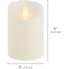 image:imageMikasa Realistic Wax Flameless Candles Exquisite White Battery Candles for Wedding Christmas Decorations and Everyday 3x6 Inch3x4