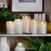image:imageMikasa Realistic Wax Flameless Candles Exquisite White Battery Candles for Wedding Christmas Decorations and Everyday 3x6 InchSet of 5